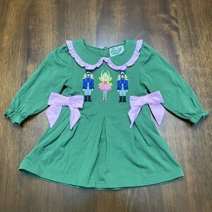 Green Nutcracker Baby Girl Dress 12-18 Months